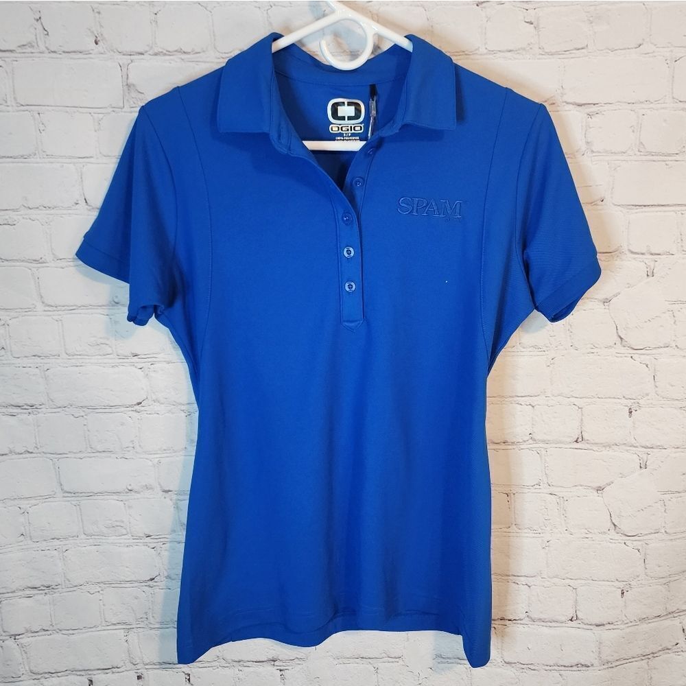 OGIO "Spam" Women's Blue Polo Shirt, Size Small